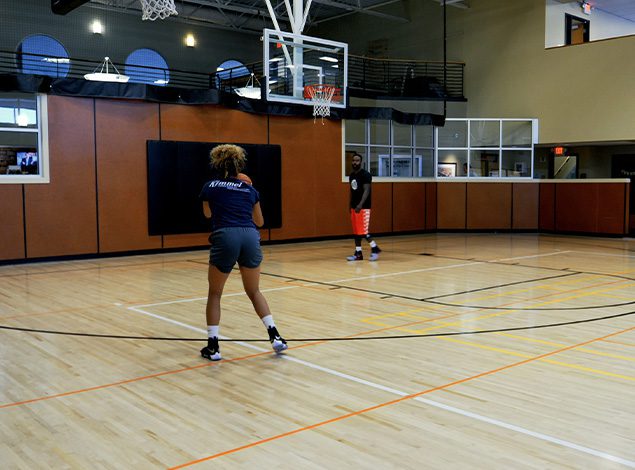 people playing basketball