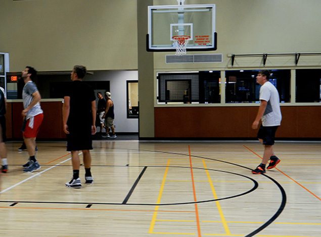 people playing basketball