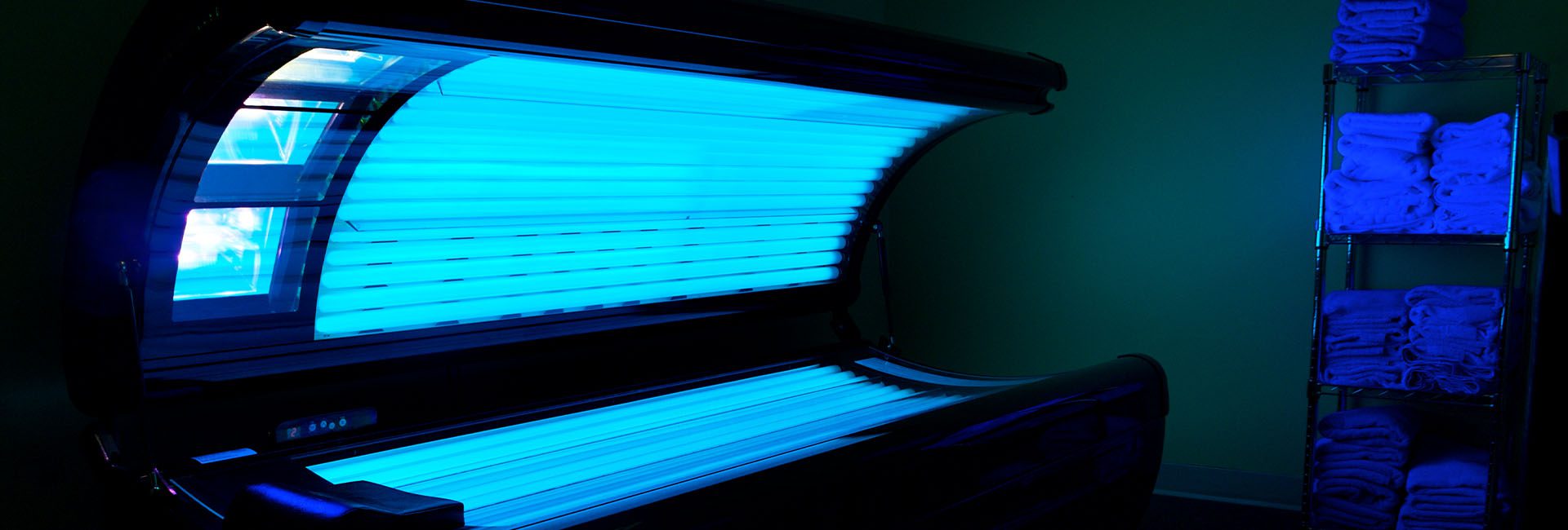 tanning bed in a gym