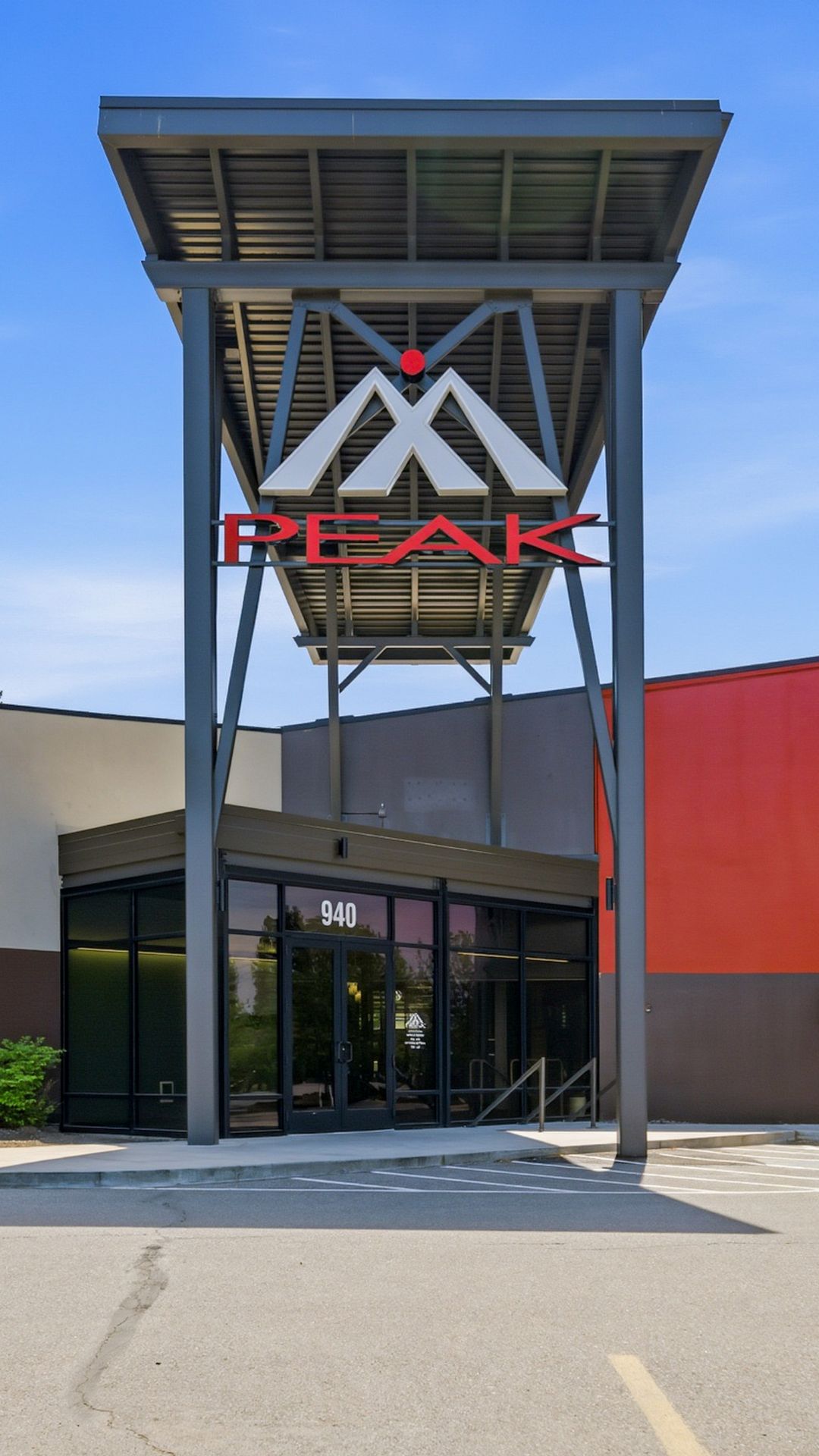 Exterior of the newly remodeled Peak Health & Wellness gym in Coeur d'Alene, Idaho.