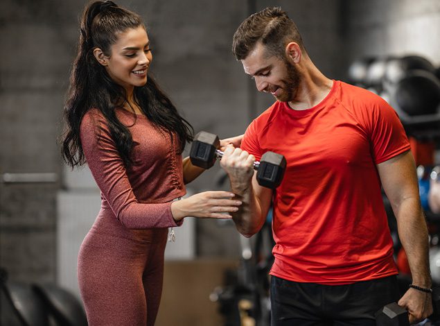 personal training with a man and a woman