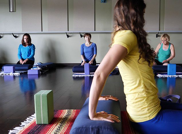 Women in Yoga class