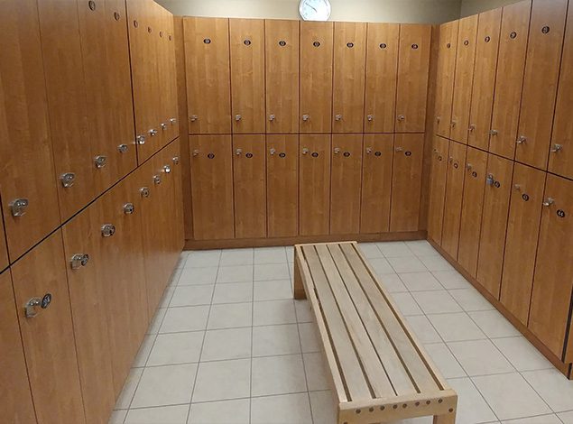 lockers in gym
