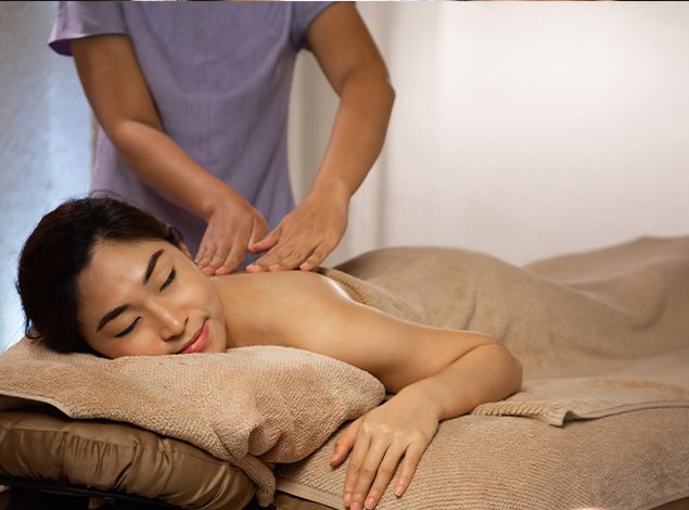 woman getting a massage