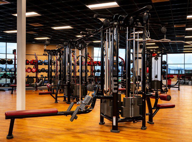 a strength training area at peak health gym in post falls