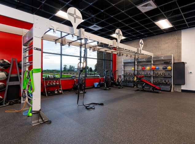 a functional training area at peak health gym in post falls idaho