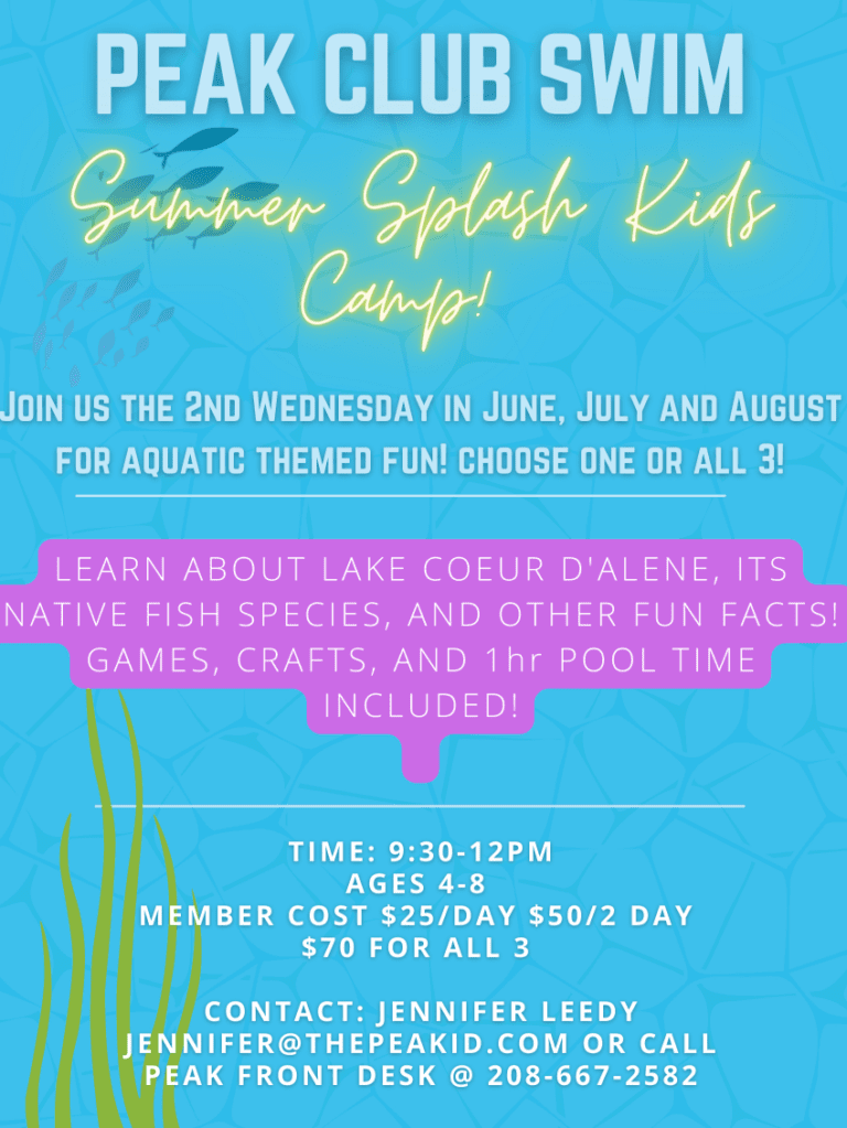 flyer for Summer Splash Kids Camp