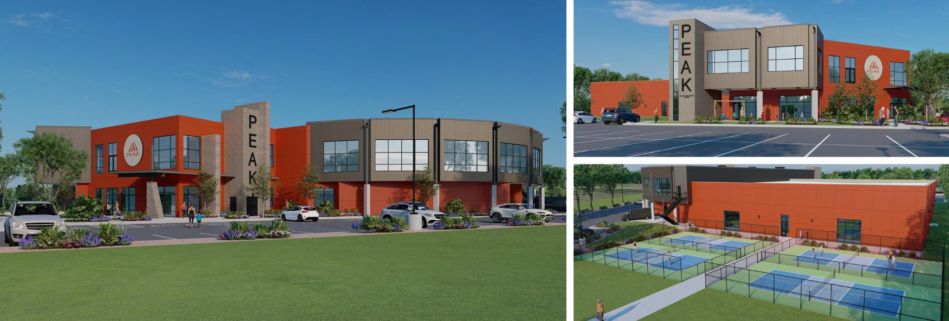 three computer renderings of new gym location opening in post falls
